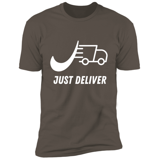 Just Deliver Truck White Premium Short Sleeve T-Shirt