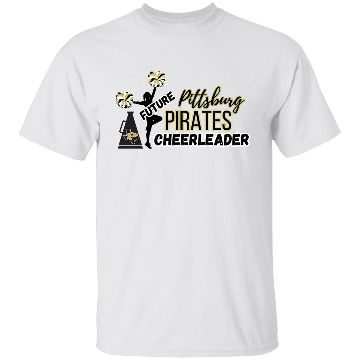 Future Pitt Pirate Cheerleader Youth 5.3 oz 100% Cotton T-Shirt