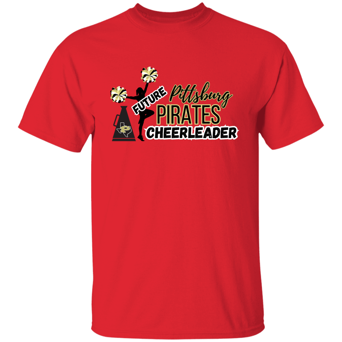 Future Pitt Pirate Cheerleader Youth 5.3 oz 100% Cotton T-Shirt