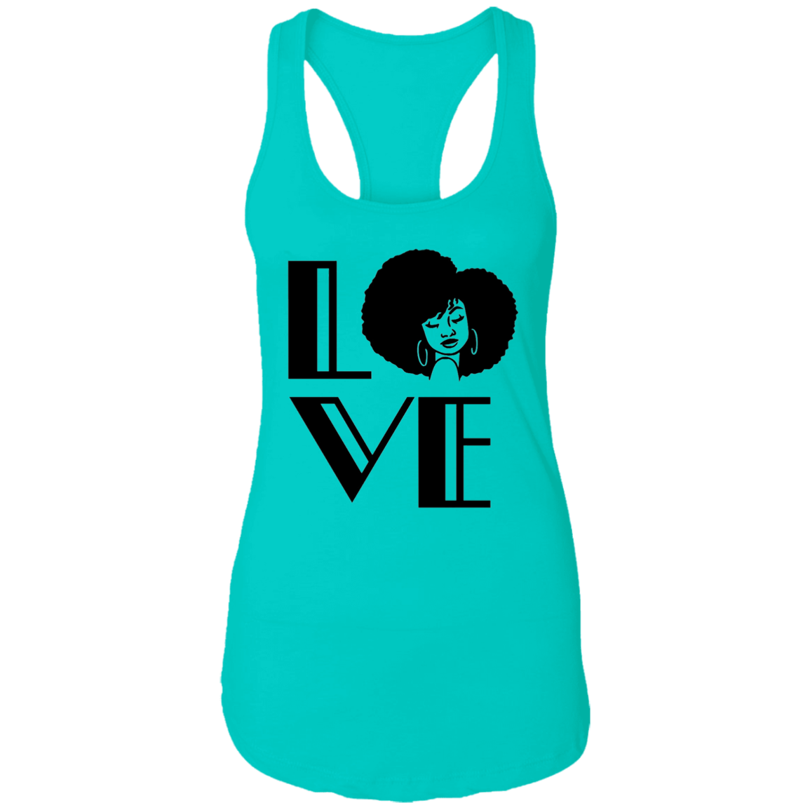 Afro Love- Ladies Ideal Racerback Tank
