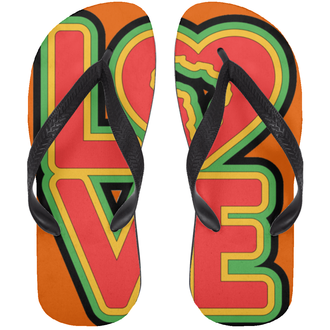 RYGB LOVE Adult Flip Flops
