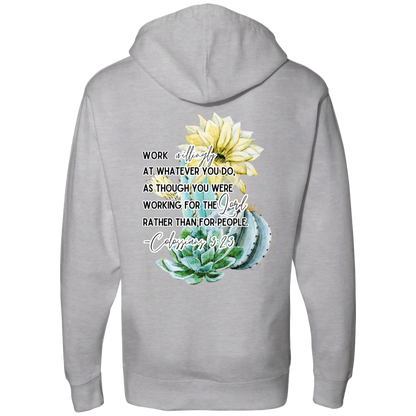 Colossians 3:23 yellow Midweight Hooded Sweatshirt