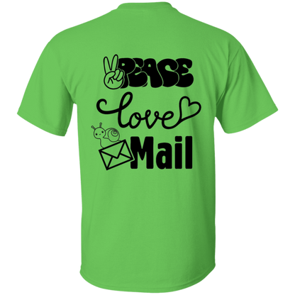 Peace Love Mail 1 B- 5.3 oz. T-Shirt
