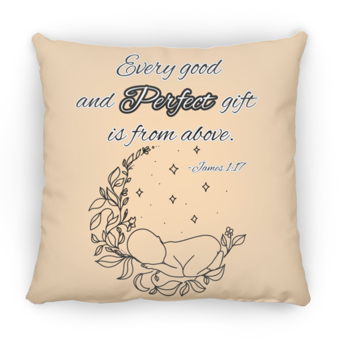 James 1:17 Large Square Pillow