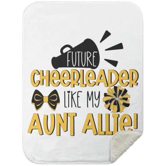 Future Cheerleader Allie Mink Sherpa Blanket 30x40