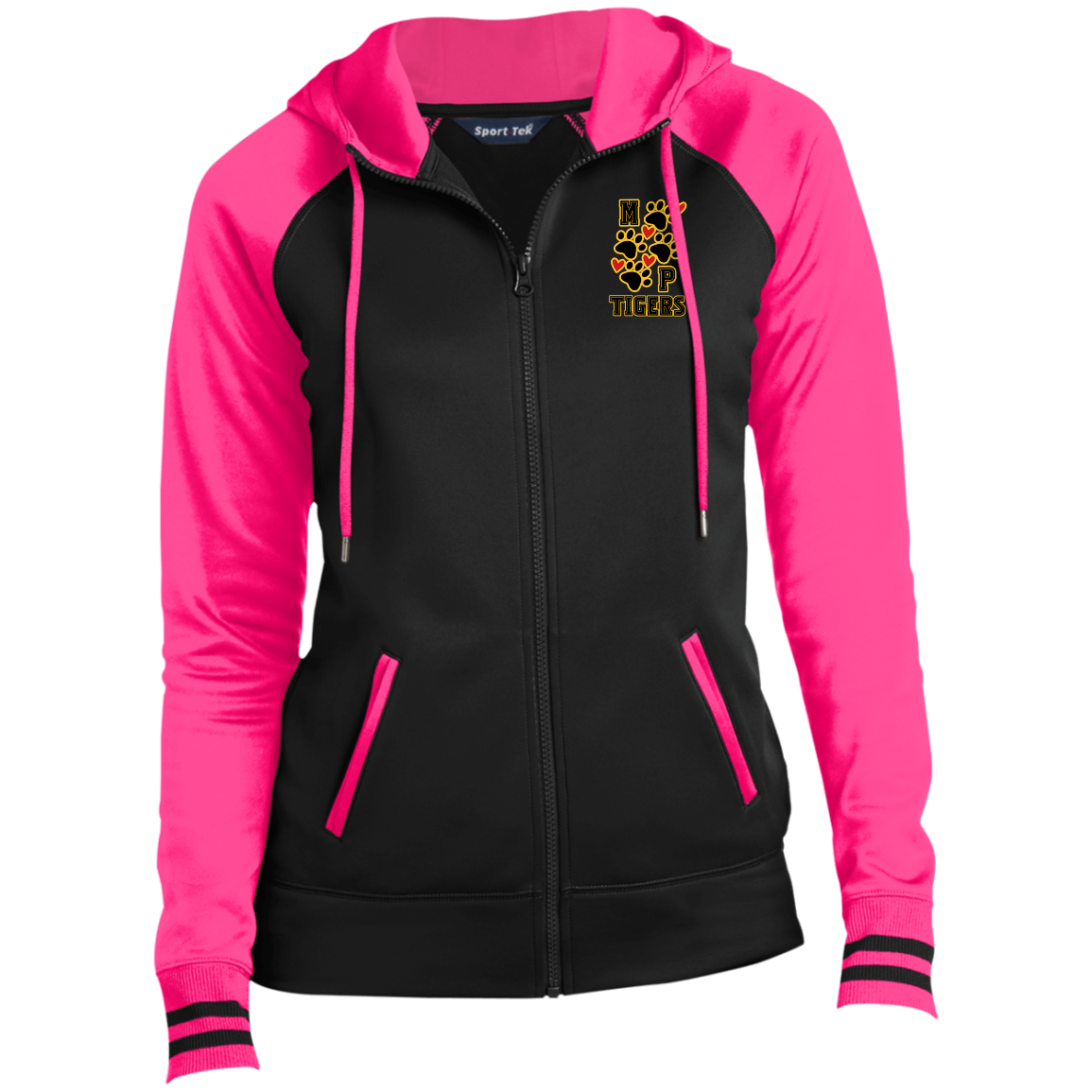 MP Tiger's Heart & Sole- Ladies' Sport-Wick® Full-Zip Hooded Jacket