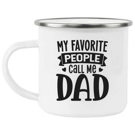 Dad Fav People Enamel Camping Mug