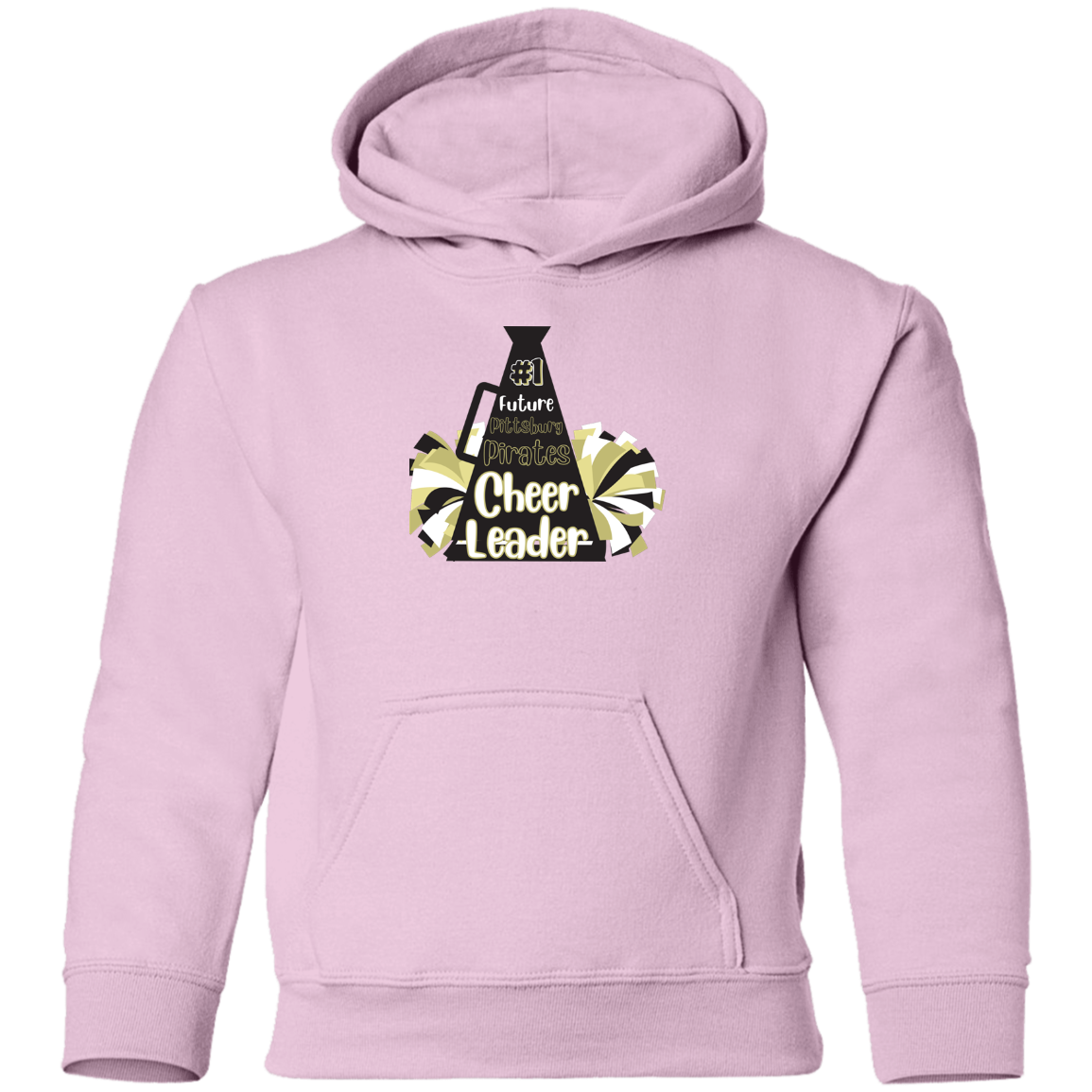 Future Pitt Pirate Cheer Megaphone Youth Pullover Hoodie