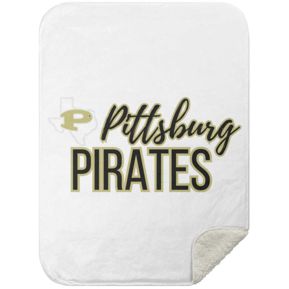 Pittsburg Pirates Mink Sherpa Blanket 30x40