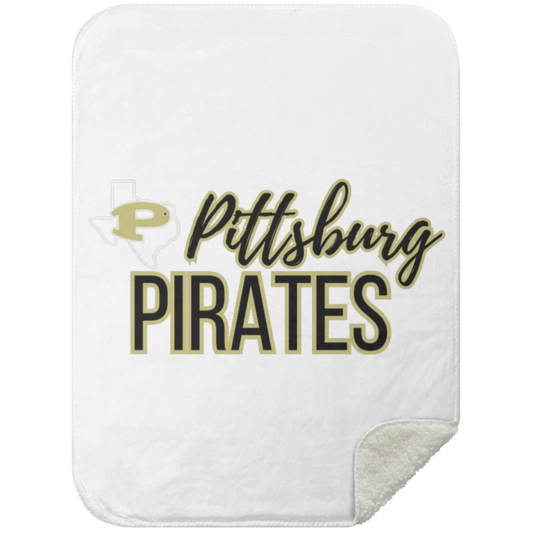 Pittsburg Pirates Mink Sherpa Blanket 30x40