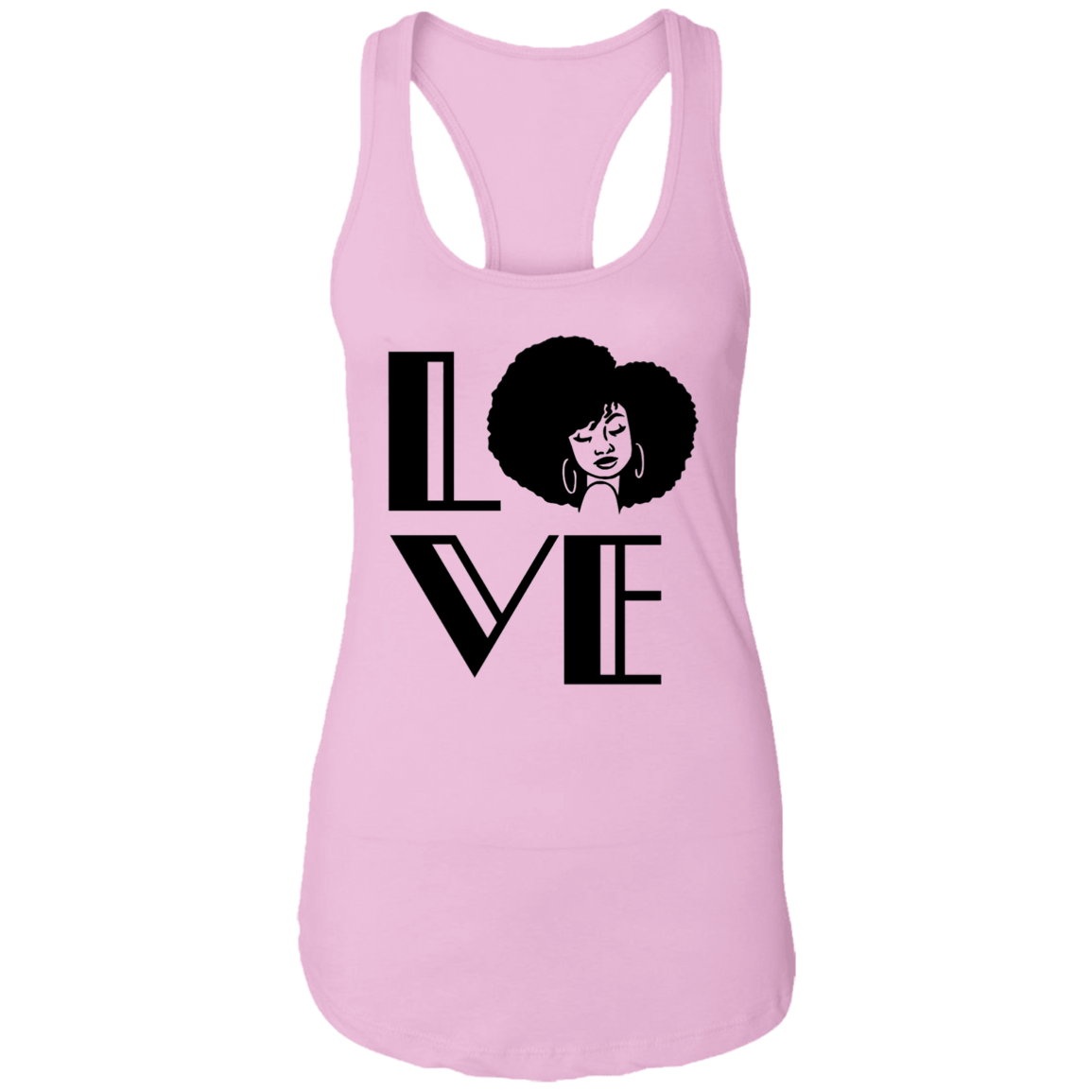 Afro Love- Ladies Ideal Racerback Tank