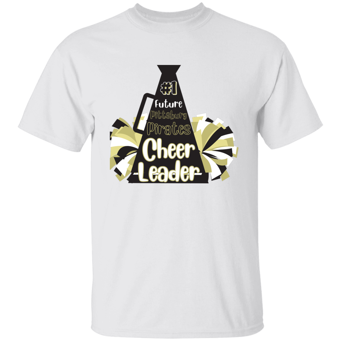Future Pitt Pirate Cheer Megaphone Youth 5.3 oz 100% Cotton T-Shirt