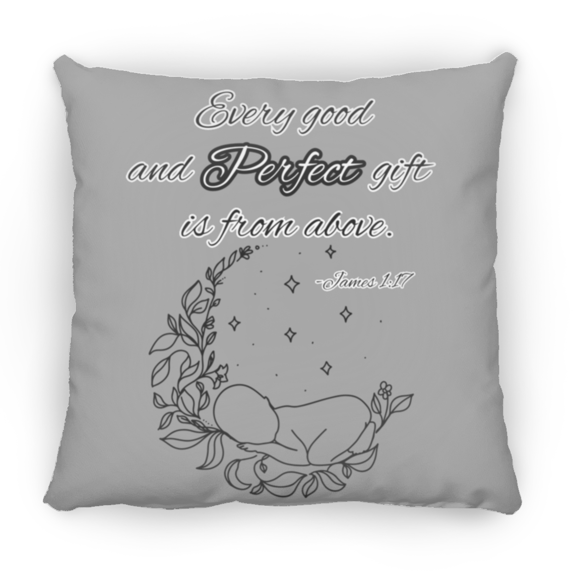 James 1:17 Large Square Pillow