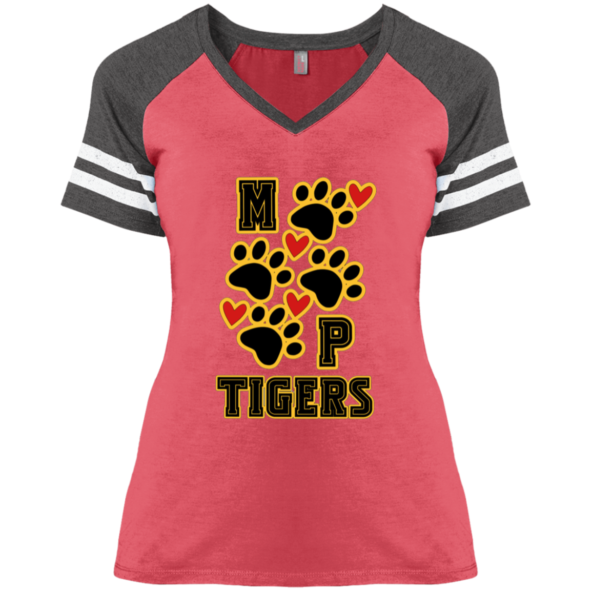 MP Tigers Heart & Sole- Ladies' Game V-Neck T-Shirt