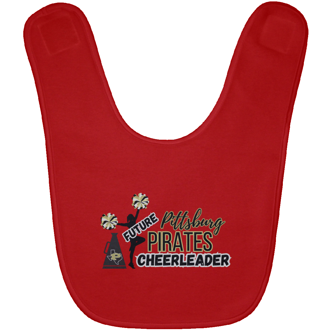 Future Pitt Pirate Cheerleader Baby Bib