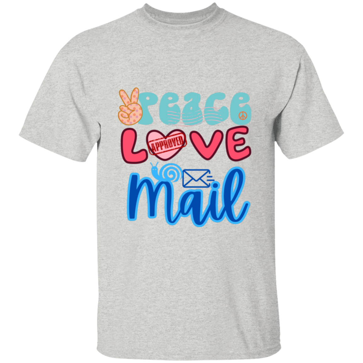 Peace Love Mail 2C- 5.3 oz. T-Shirt