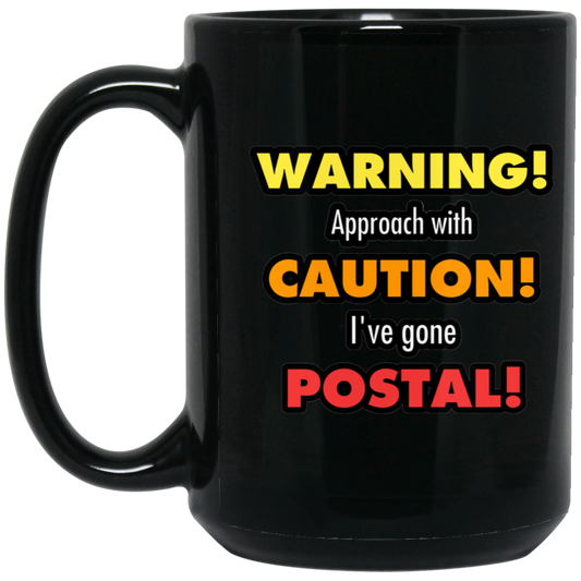 Postal 15 oz. Black Mug