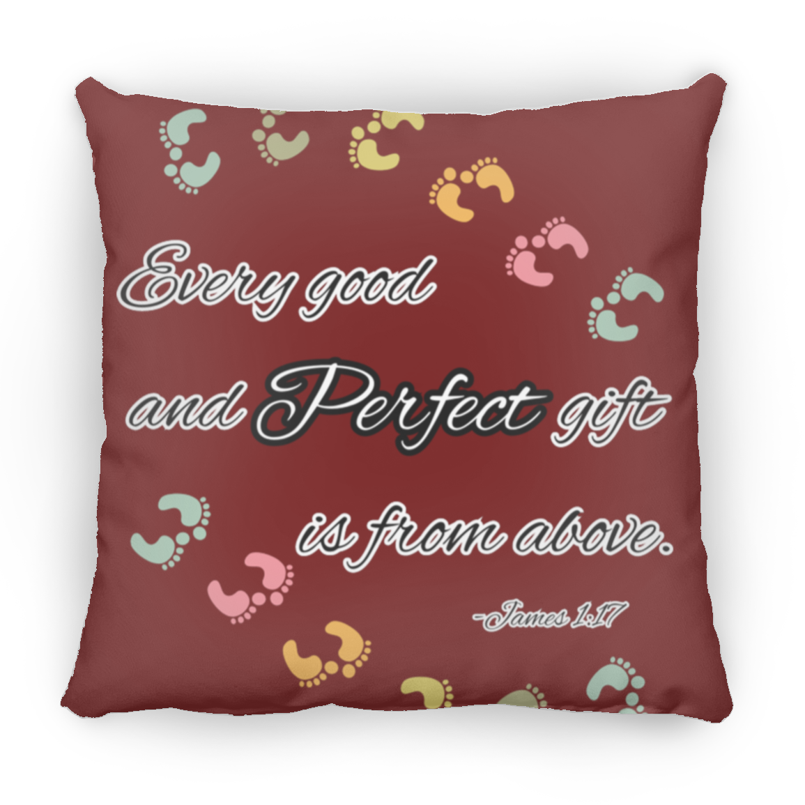 James 1:17 Large Square Pillow
