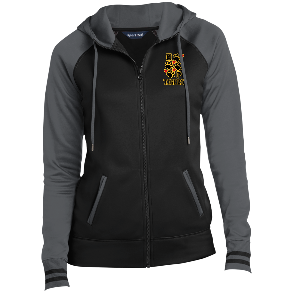 MP Tiger's Heart & Sole- Ladies' Sport-Wick® Full-Zip Hooded Jacket