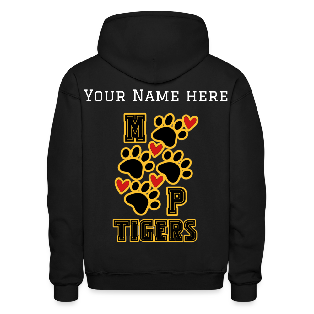 MP Tigers Heart & Sole Name Hoodie- Gildan Heavy Blend Adult Hoodie - black