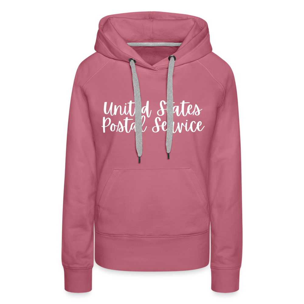 Women’s Premium Hoodie Peace Love Mail - mauve