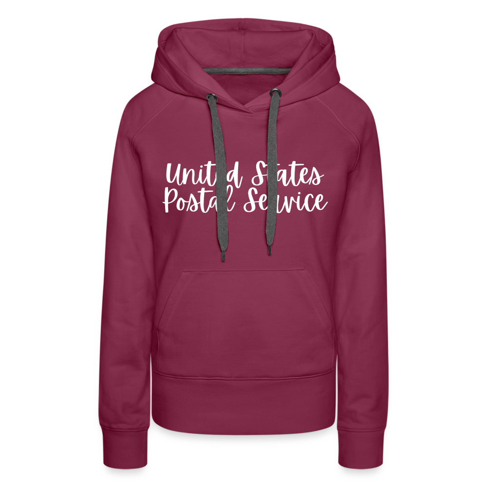 Women’s Premium Hoodie Peace Love Mail - burgundy