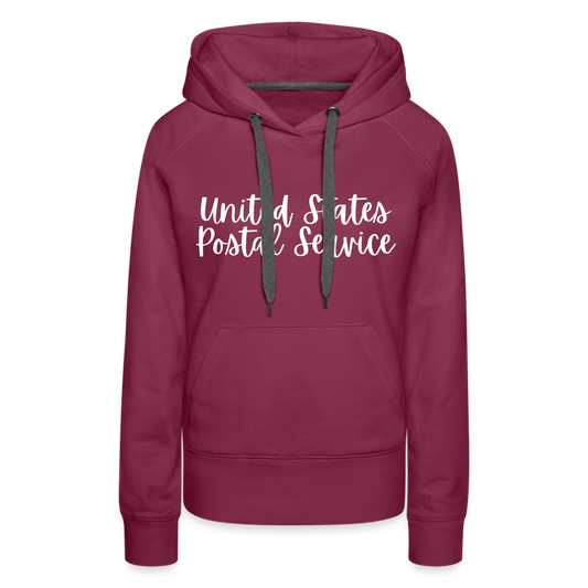Women’s Premium Hoodie Peace Love Mail - burgundy