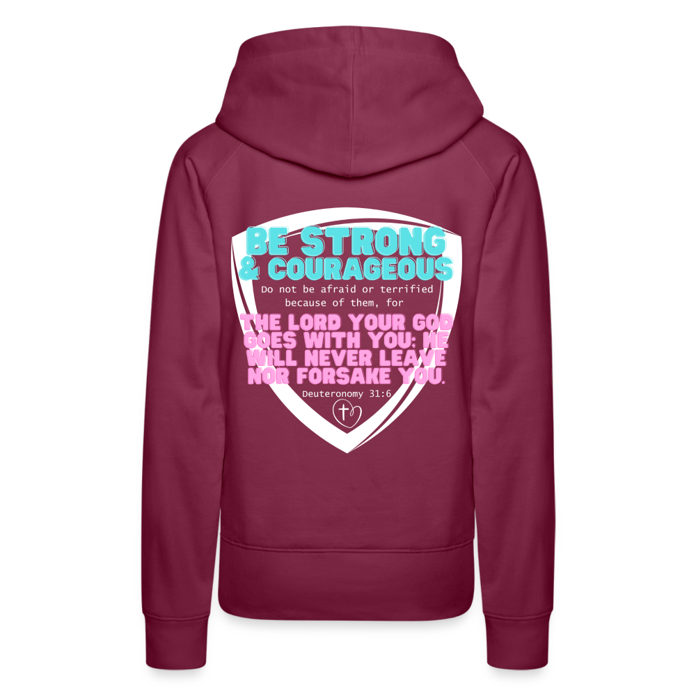 Women’s Premium Hoodie Deu 31:6 - burgundy