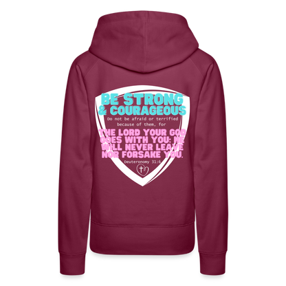 Women’s Premium Hoodie Deu 31:6 - burgundy