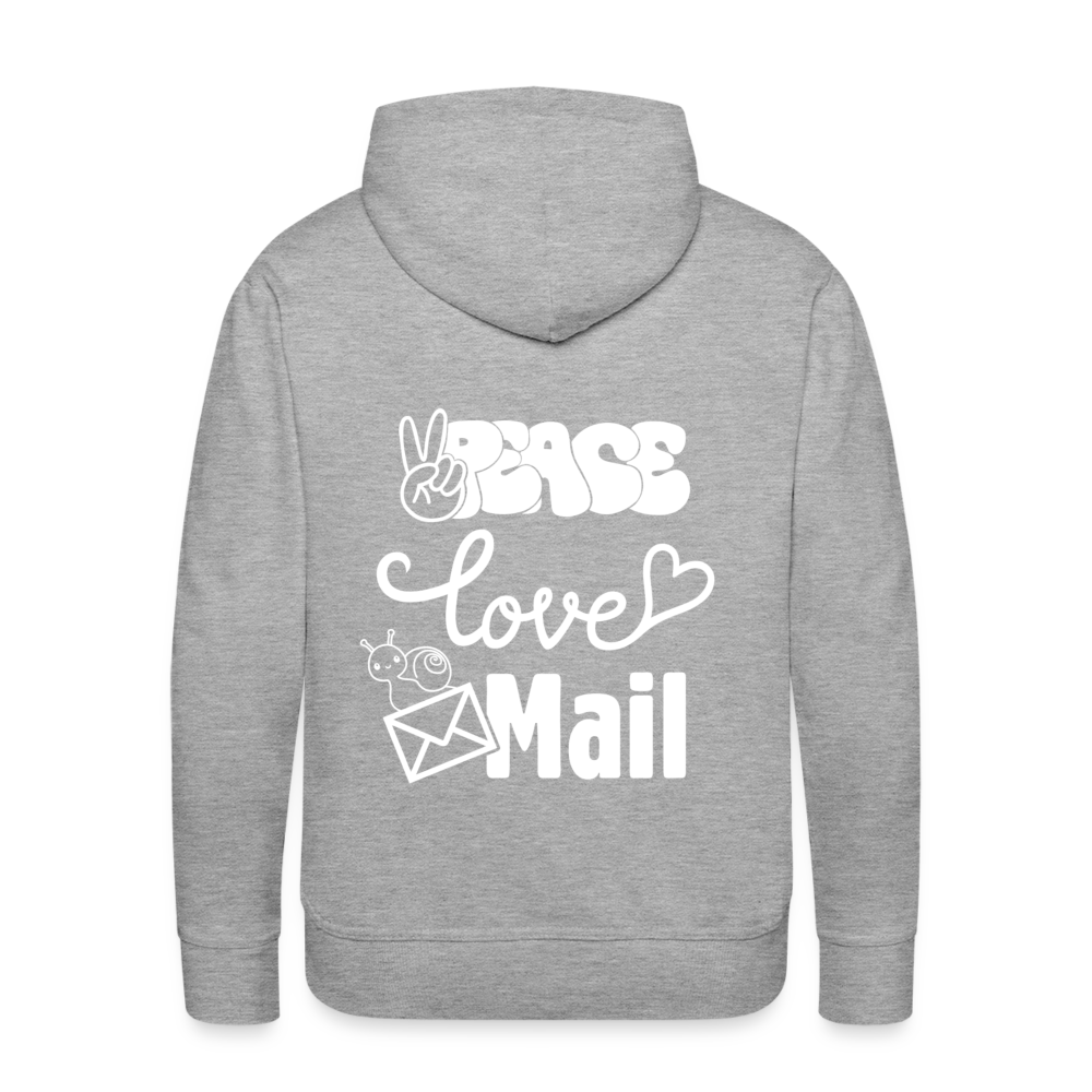 Peace Love Mail Premium Hoodie S-5XL - heather grey