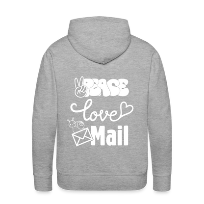 Peace Love Mail Premium Hoodie S-5XL - heather grey