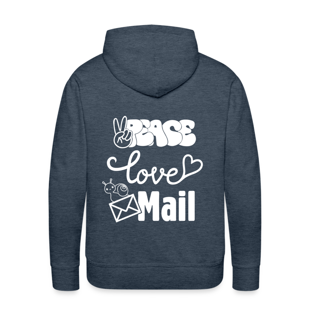 Peace Love Mail Premium Hoodie S-5XL - heather denim