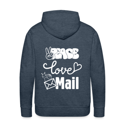 Peace Love Mail Premium Hoodie S-5XL - heather denim