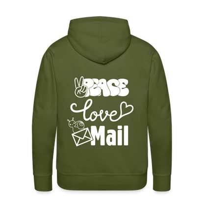 Peace Love Mail Premium Hoodie S-5XL - olive green