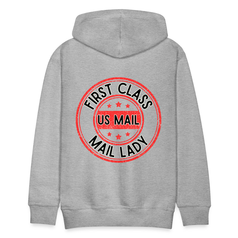 First Class Mail Lady Premium Hoodie S-5XL - heather grey