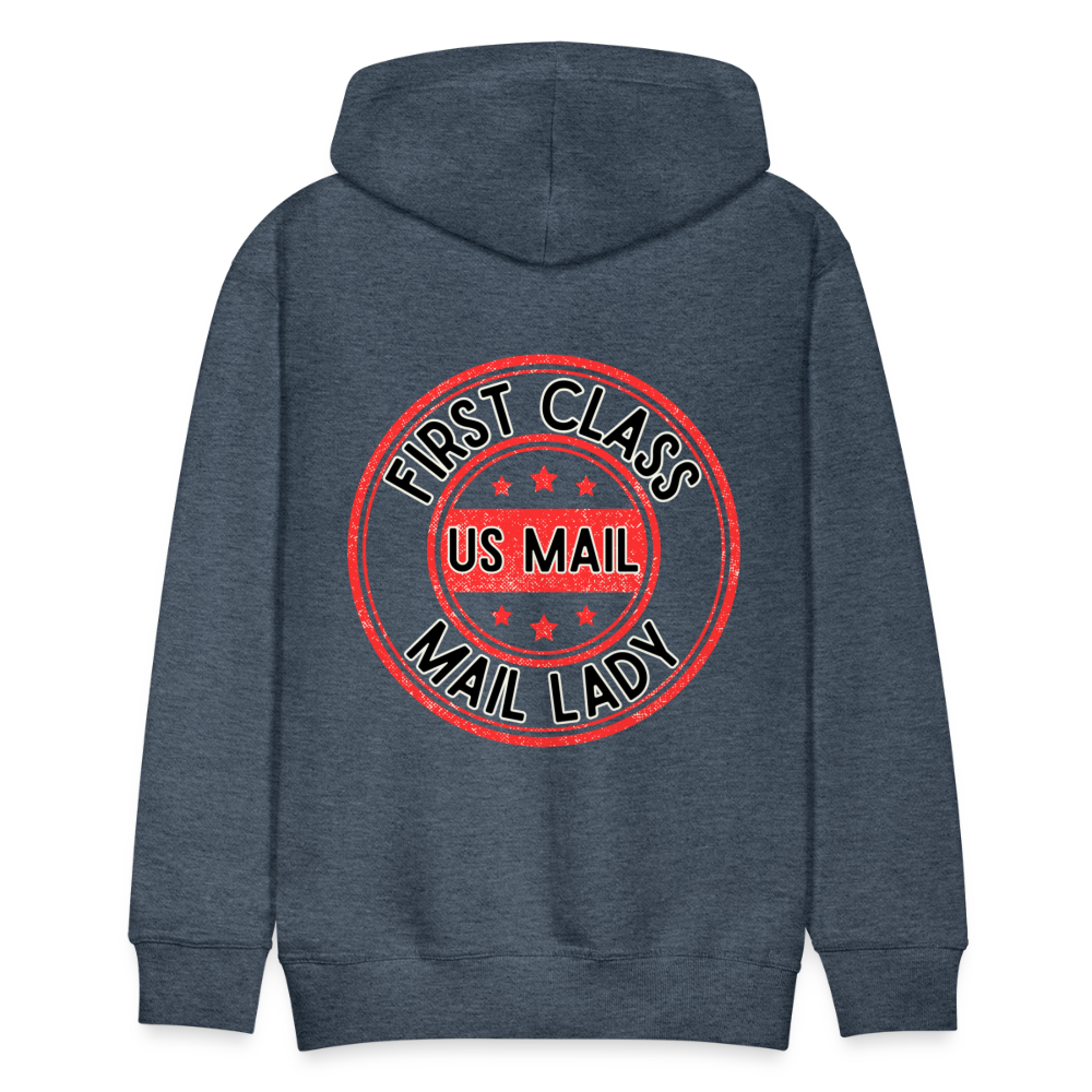 First Class Mail Lady Premium Hoodie S-5XL - heather denim