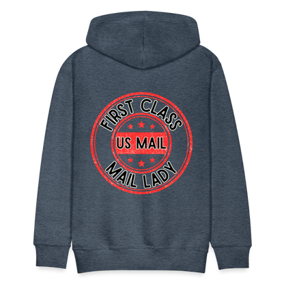 First Class Mail Lady Premium Hoodie S-5XL - heather denim