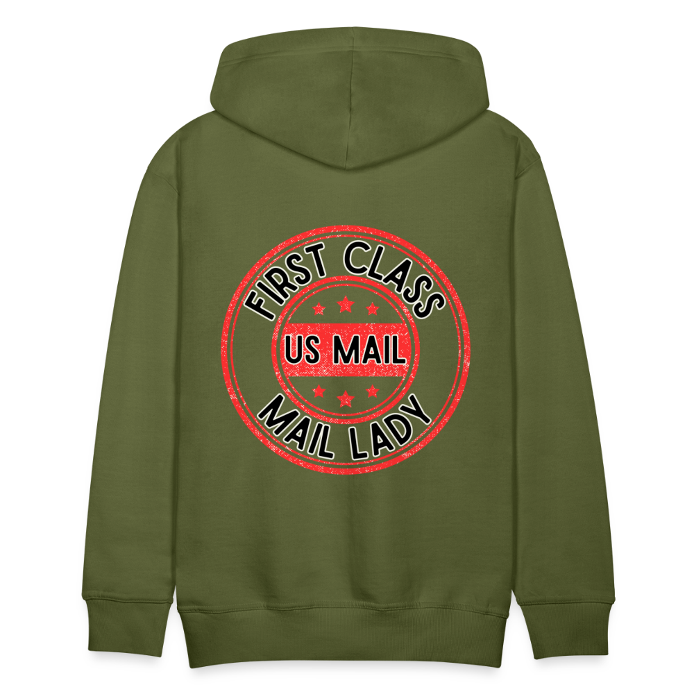First Class Mail Lady Premium Hoodie S-5XL - olive green