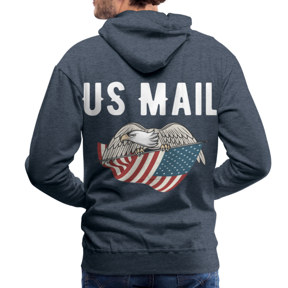 US Mail Eagle & Flag Premium Hoodie S-5XL - heather denim