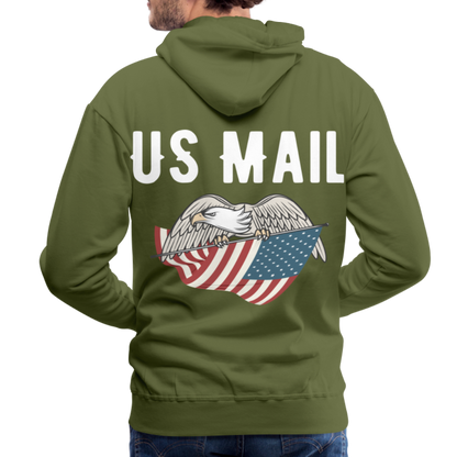 US Mail Eagle & Flag Premium Hoodie S-5XL - olive green