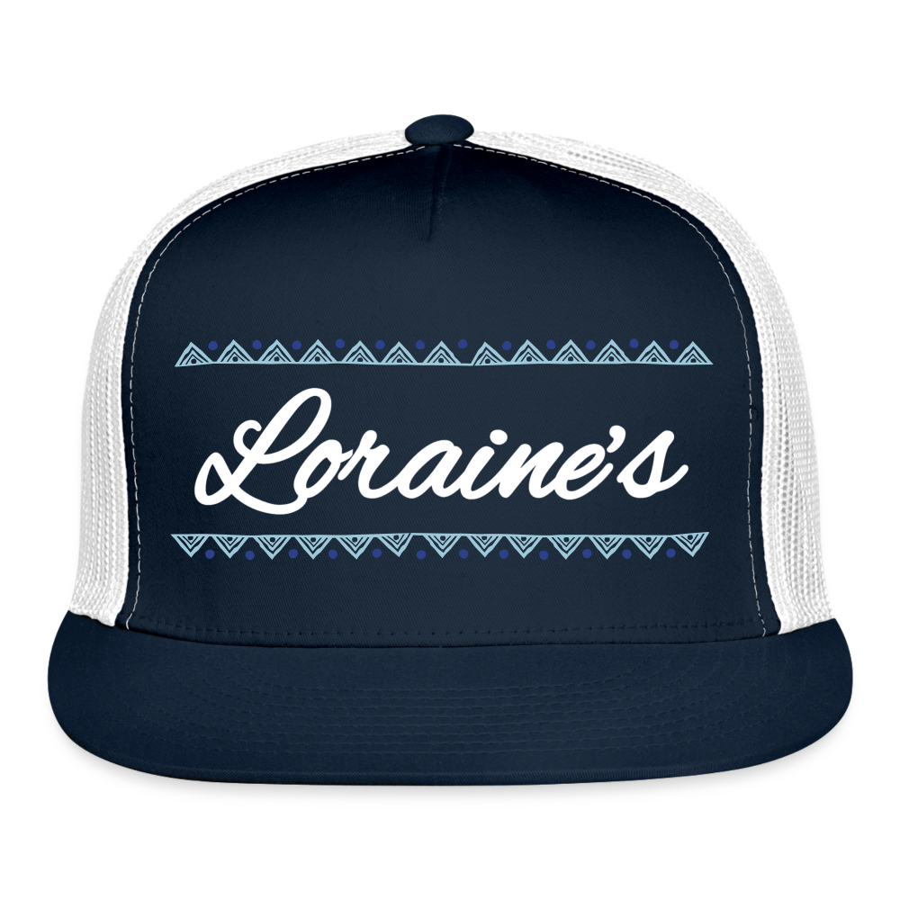 Loraine's Trucker Cap - navy/white