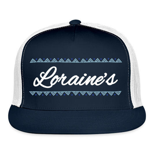 Loraine's Trucker Cap - navy/white