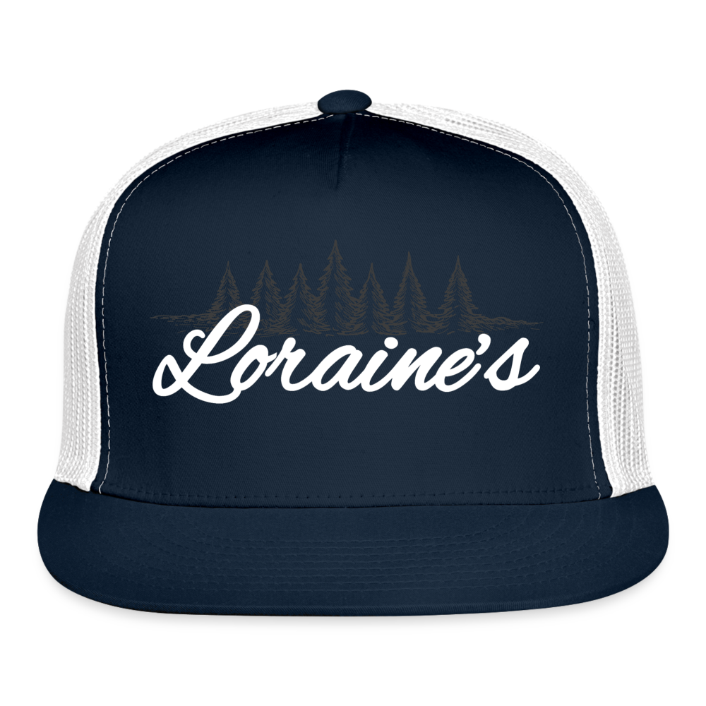 Loraine's Trucker Cap - navy/white