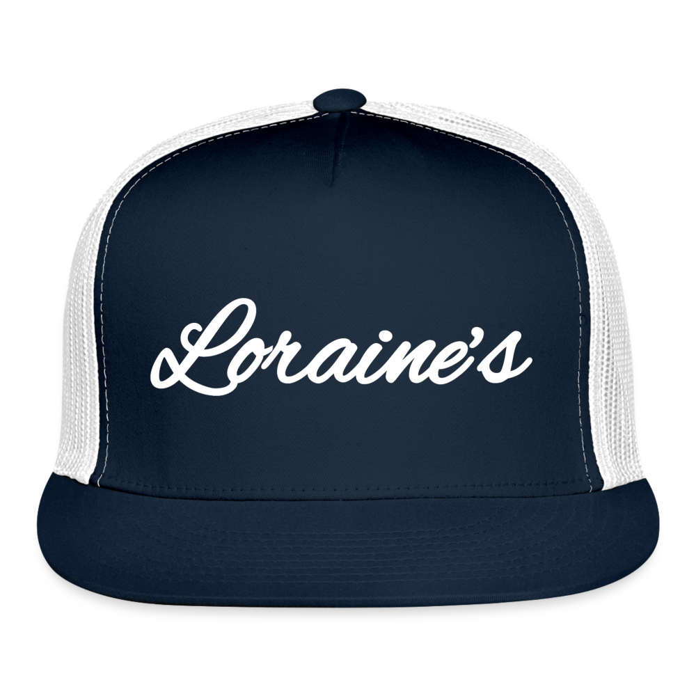 Loraine's Trucker Cap - navy/white