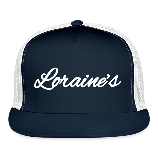 Loraine's Trucker Cap - navy/white