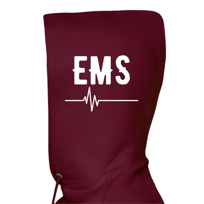 EMS How I Roll Hoodie S-5XL - burgundy