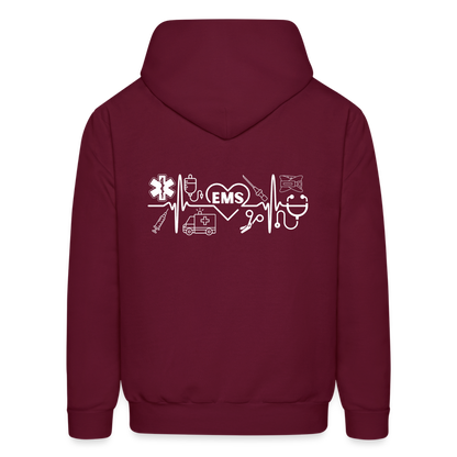 EMS Banner Customizable Hoodie S-5XL - burgundy