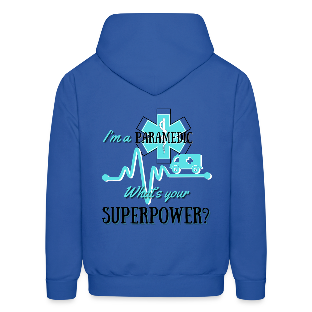 Paramedic Super Power Customizable Hoodie - royal blue