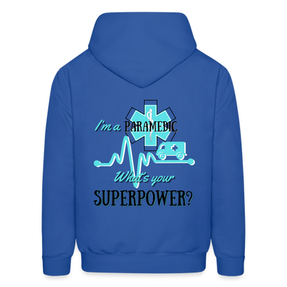 Paramedic Super Power Customizable Hoodie - royal blue