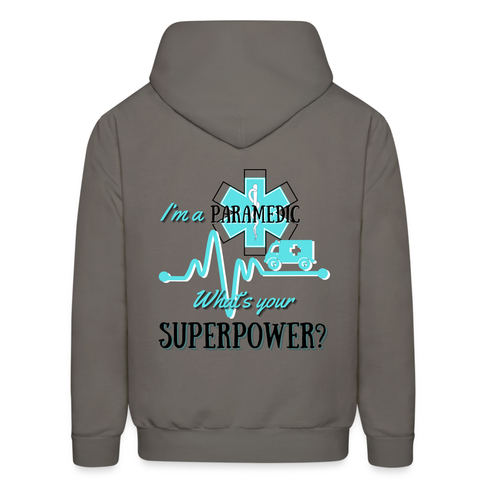 Paramedic Super Power Customizable Hoodie - asphalt gray